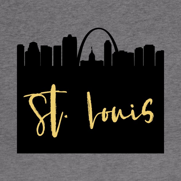 ST LOUIS MISSOURI DESIGNER SILHOUETTE SKYLINE ART by deificusArt